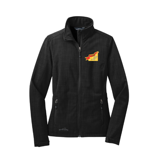 Ladies Shaded Crosshatch Soft Shell Jacket