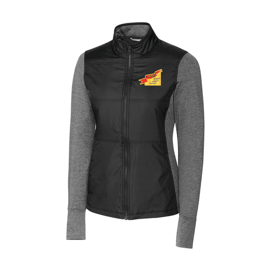 Stealth Hybrid Quilted Womens Full Zip Windbreaker Jacket