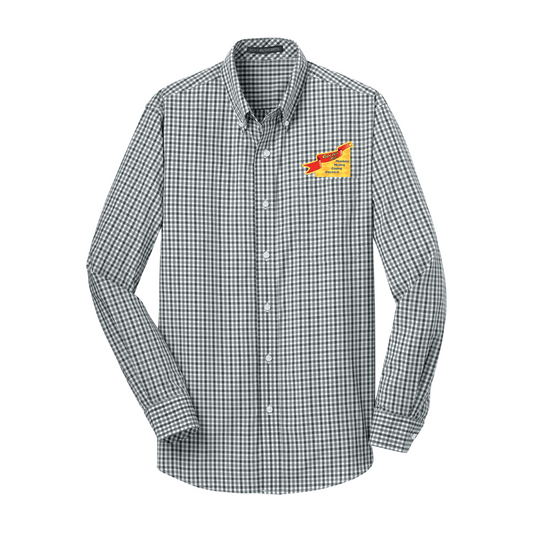 Long Sleeve Gingham Easy Care Shirt